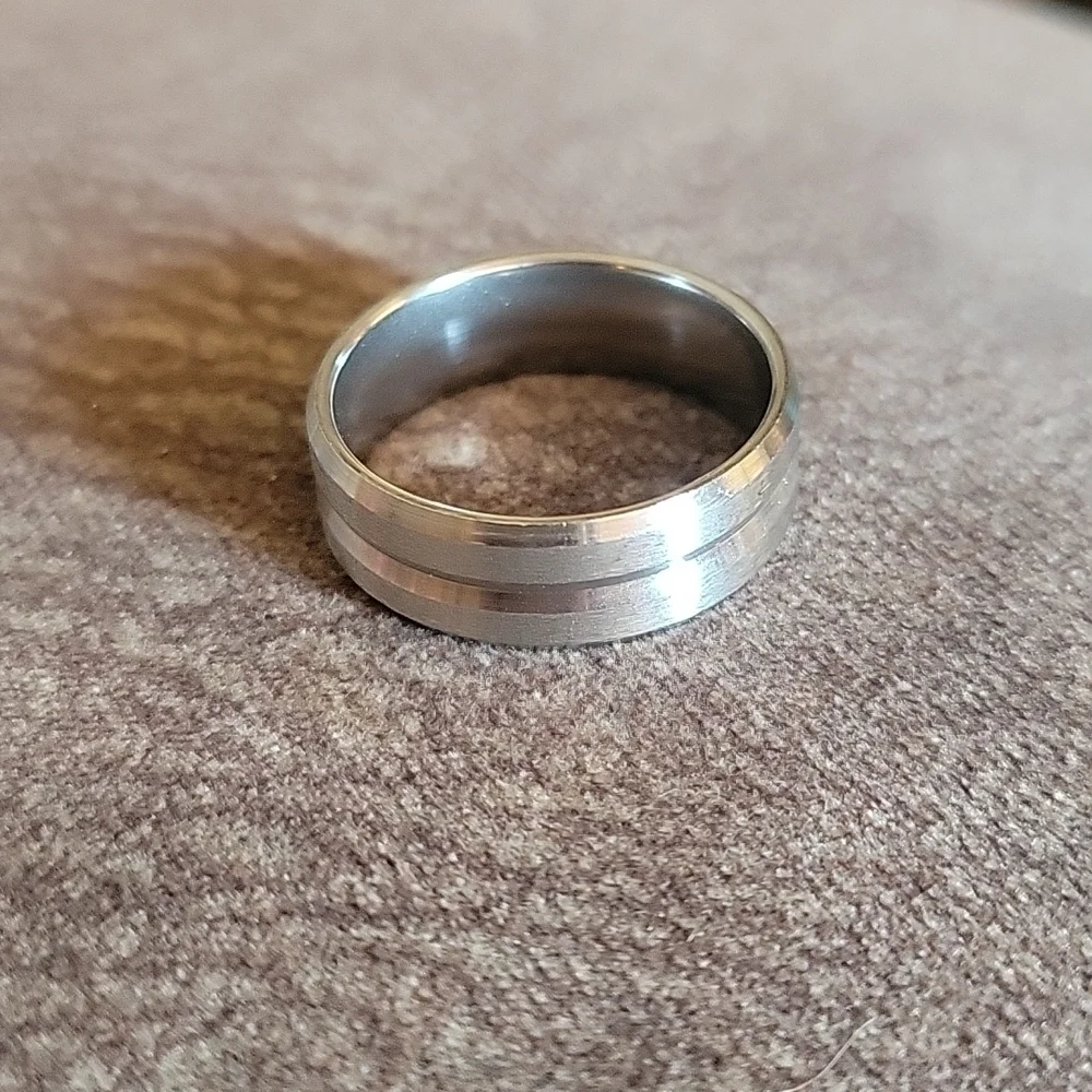 Men's Stainless Steel Wedding Band Size 12